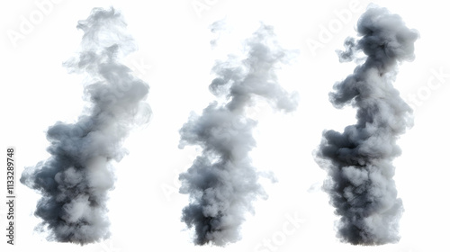 smoke effectson isolated on a white background