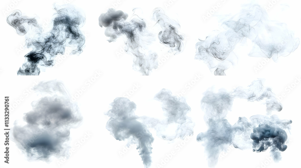 Fototapeta premium smoke transparenton isolated on a white background