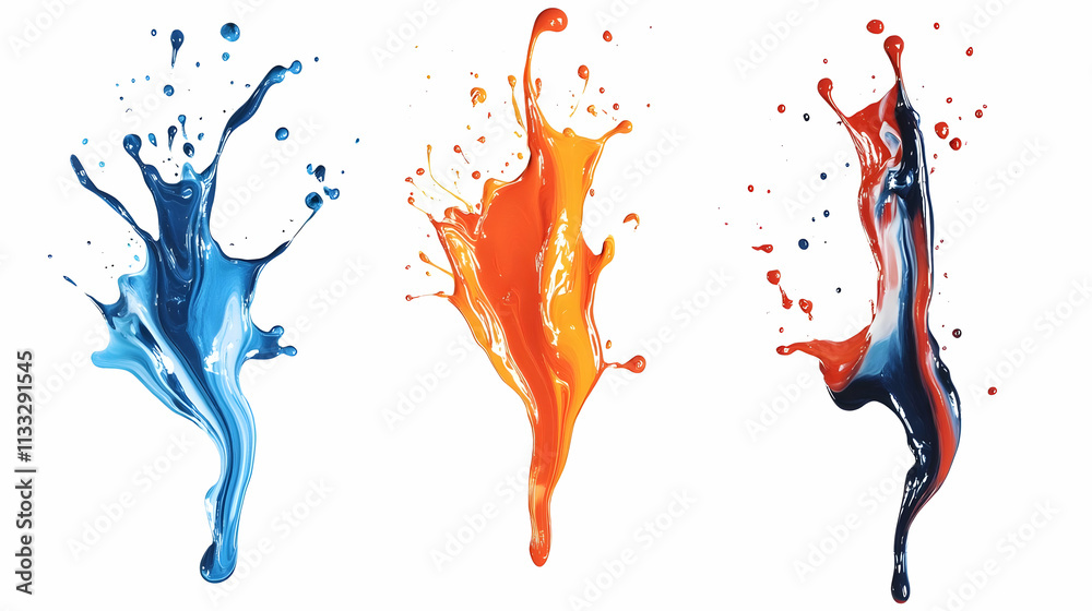Fototapeta premium paint dripon isolated on a white background