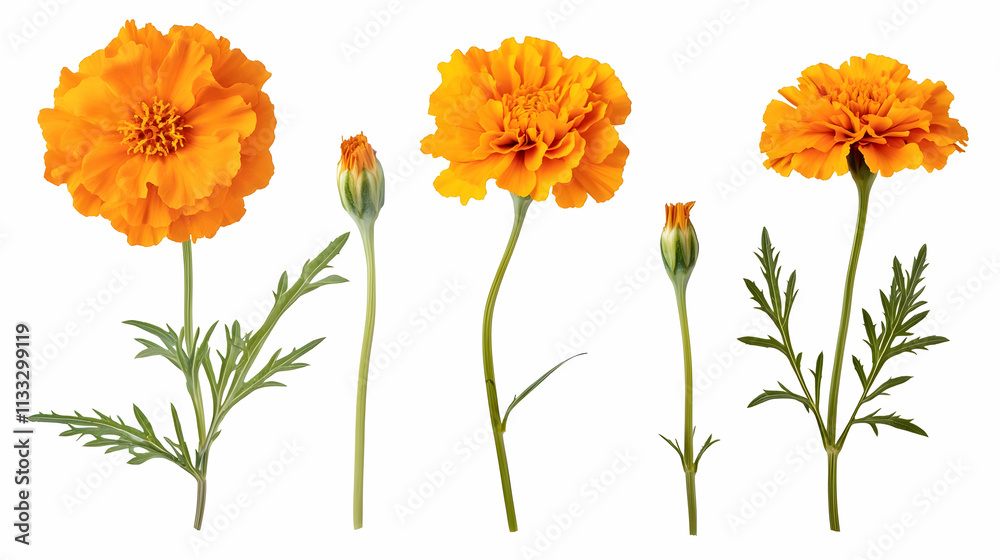 Obraz premium marigoldon isolated on a white background