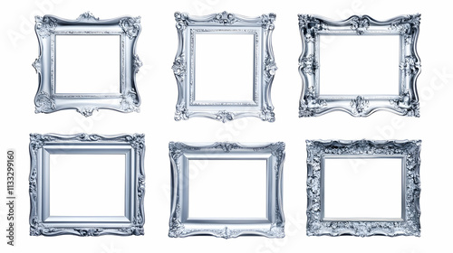 silver frameon isolated on a white background photo