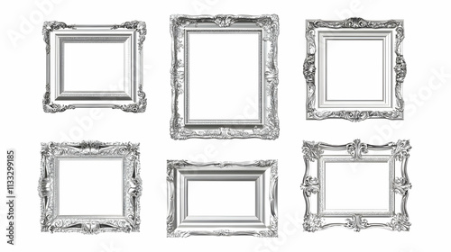 silver frameon isolated on a white background photo