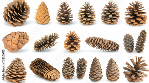 pine coneon isolated on a white background photo