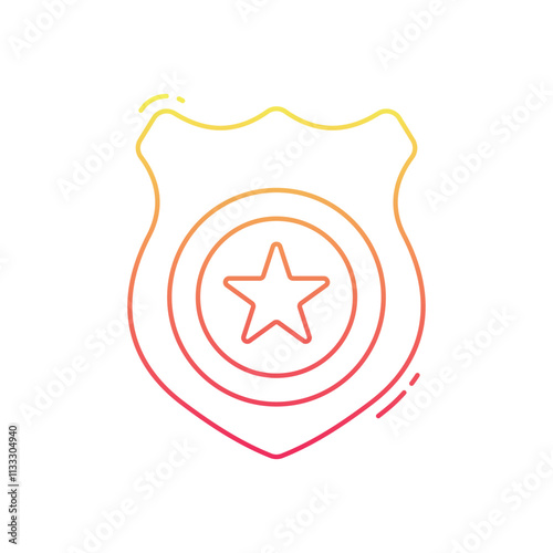 Police badge vector icon