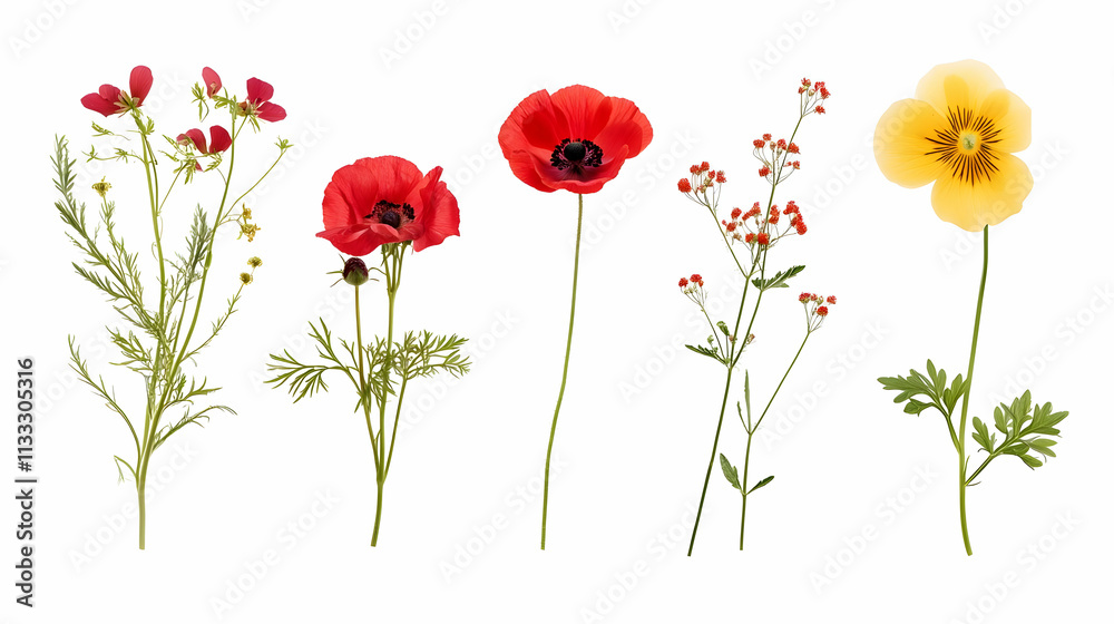 Obraz premium wild floweron isolated on a white background