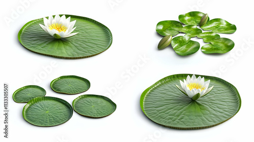 lily padon isolated on a white background photo