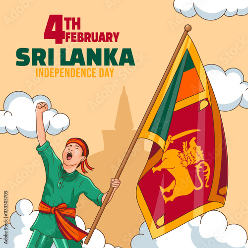 Happy Sri Lanka independence day background