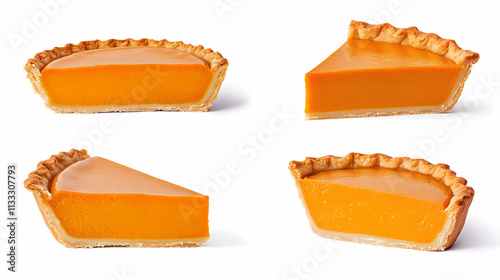 pumpkin pieon isolated on a white background photo