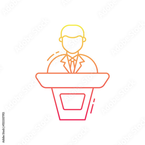 President vector icon