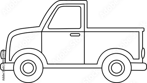 pick up truck outline illustration