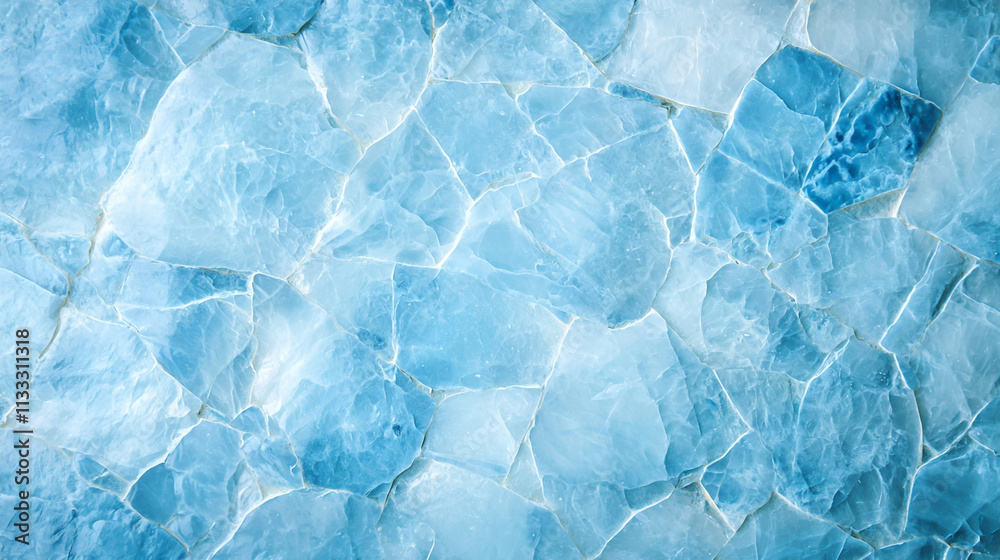 Obraz premium Abstract icy blue texture with cracked surface patterns, ideal for backgrounds.
