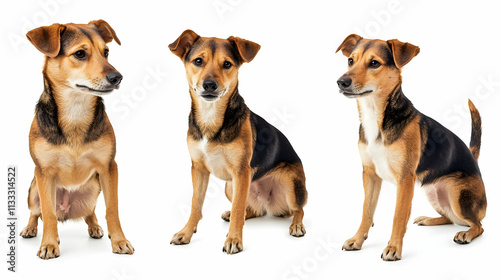 dog imageon isolated on a white background photo