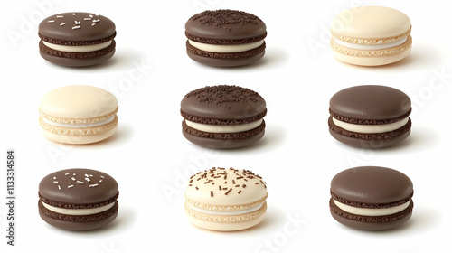 Wallpaper Mural macaronson isolated on a white background Torontodigital.ca