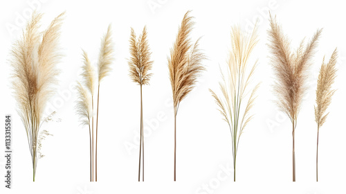 pampas grasson isolated on a white background photo