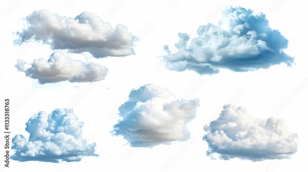 Naklejka premium heaven cloudson isolated on a white background
