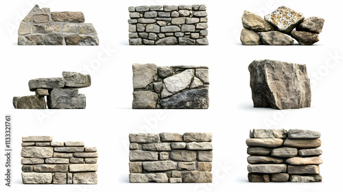 stone wallon isolated on a white background