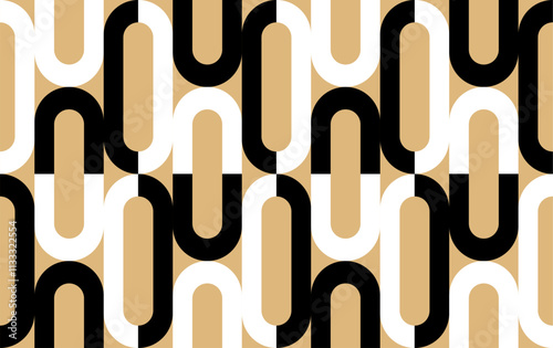 Seamless geometric chain pattern. Vector Illustration.