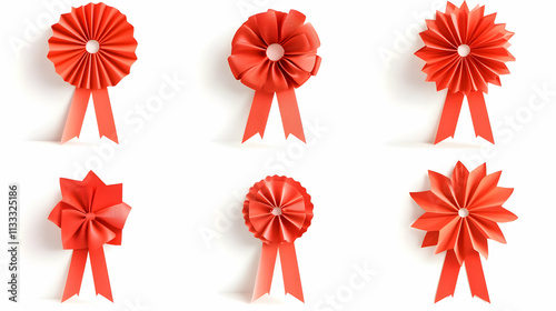 prize ribbonon isolated on a white background photo