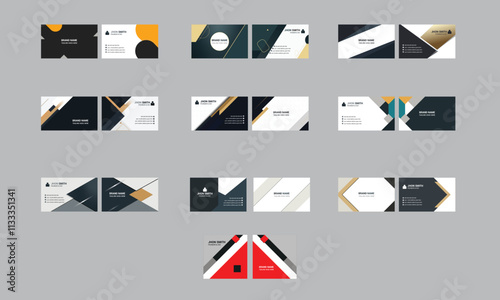 professional business card design with multiple design