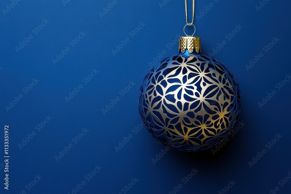 blue christmas decorated ball on white background blue christmas decorated ball on white background