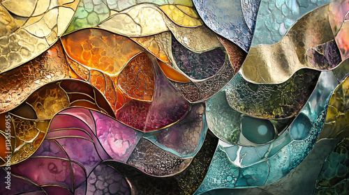 Abstract patterns dance in metallicity, bringing art and inspiration to life