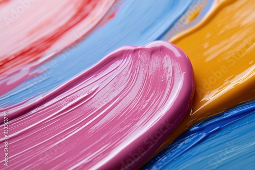 Vibrant Swirls Of Glossy Paint Colors