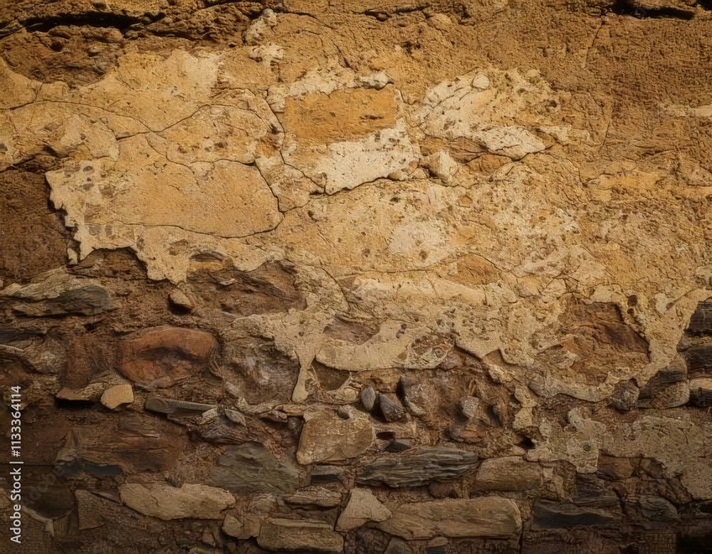 Fototapeta premium Stone Rock Wall , Texture of old rock wall for background.