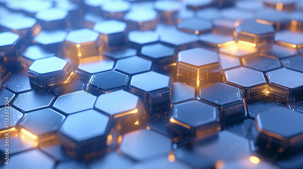 hexagonal patterns with glowing textures in graphic design offering depth and modern aesthetics hexagonal patterns with glowing textures in graphic design offering depth and modern aesthetics