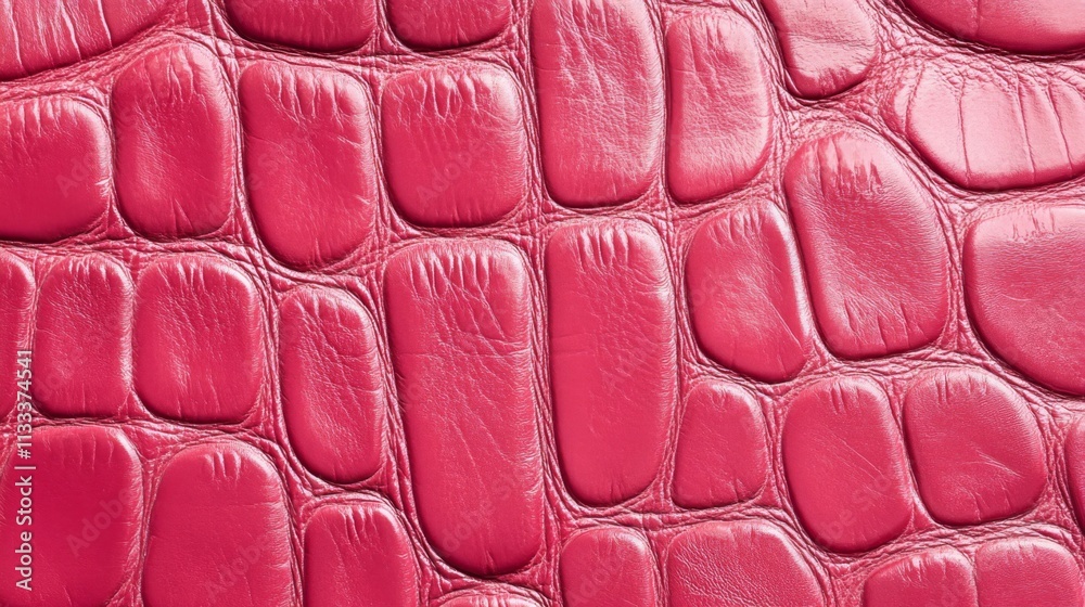 Obraz premium Close-up of Red Crocodile Skin Texture