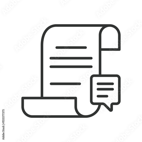 Read scripts, scripts, reading, actor, dialogue, performance, screenplay on white background vector. Read scripts, scripts, reading, actor, dialogue, performance, screenplay editable stroke icon