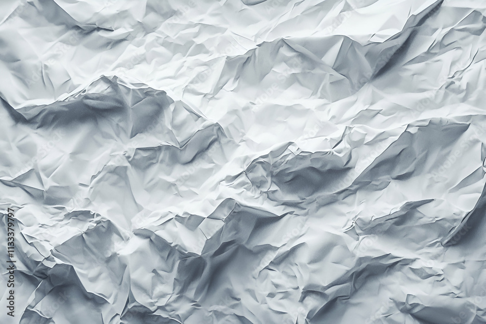 Fototapeta premium Abstract crumpled paper mountain range creating minimalist textures