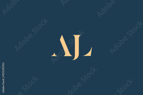 AJL abstract letter logo design. This logo is designed by three abstract letters. photo