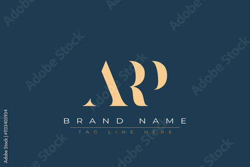 ARP abstract letter logo design. This logo is designed by three abstract letters. photo