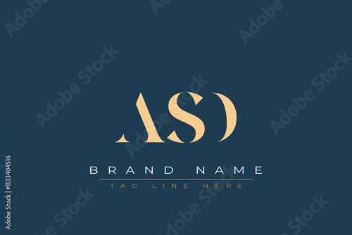 ASD abstract letter logo design. This logo is designed by three abstract letters.