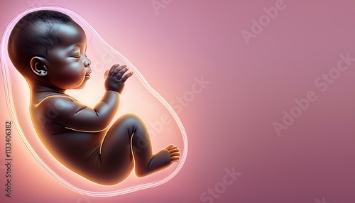 Precious moments: A Black baby in utero. photo