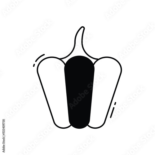 Bell pepper  vector icon