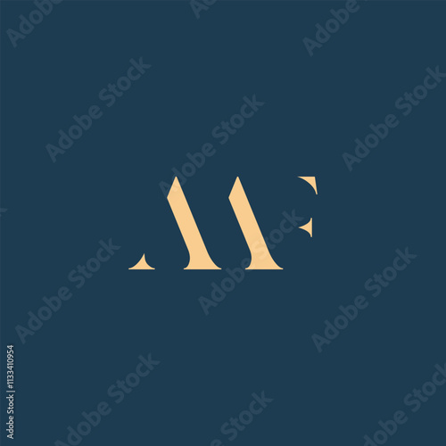 AAF abstract letter logo design. This logo is designed by three abstract letters. photo