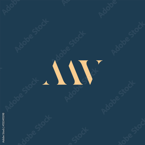 AAV abstract letter logo design. This logo is designed by three abstract letters. photo