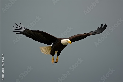Bald Eagle Gliding in the Sky