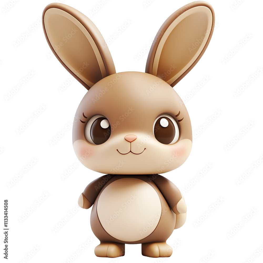 Fototapeta premium cute rabbit icon white background