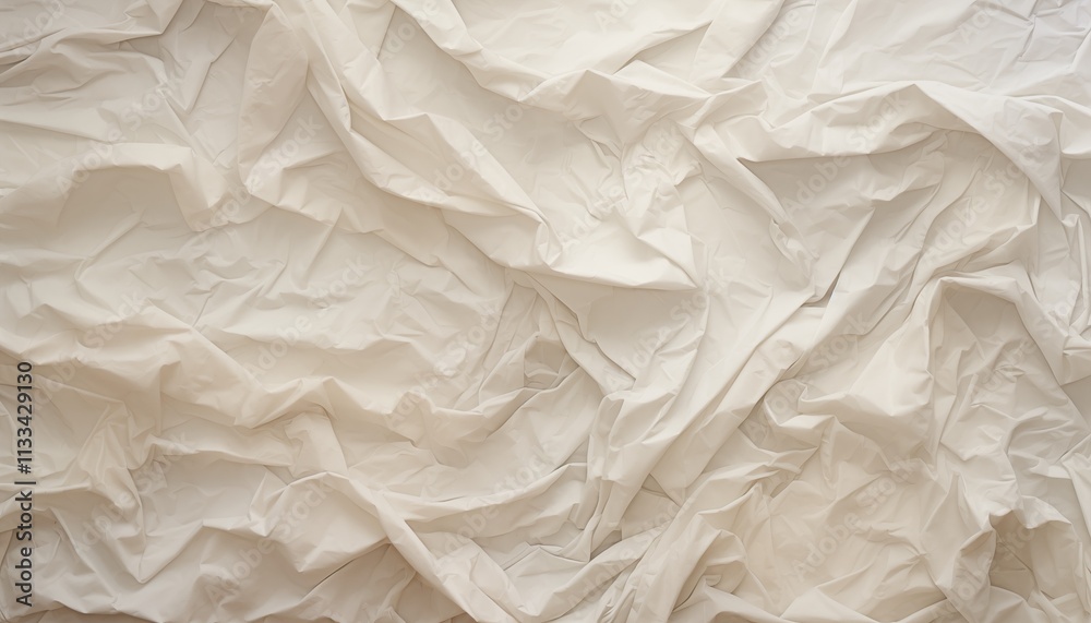 Obraz premium white crumpled paper, fabric