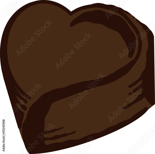 Heart-shaped chocolate