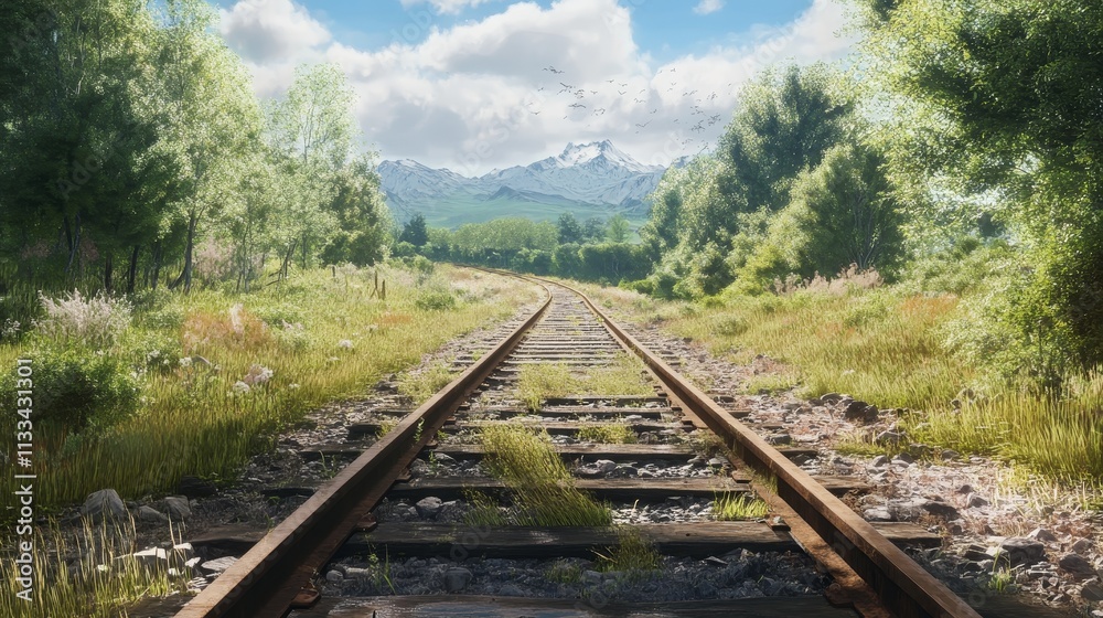 Fototapeta premium rural tracks, countryside paths, scenic trails