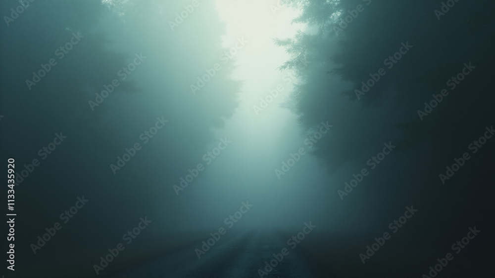 Fototapeta premium Fog weather theme. Generative ai.