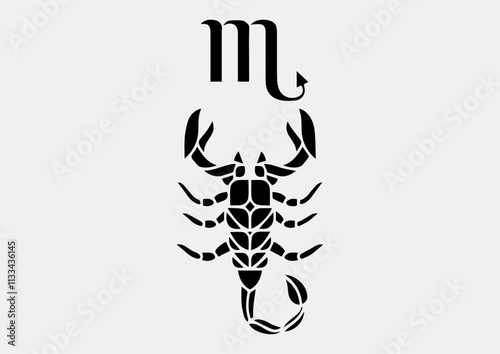 vector drawings of scorpio, zodiac sign, astrology, scorpio, sky, stars, prophecy symbols