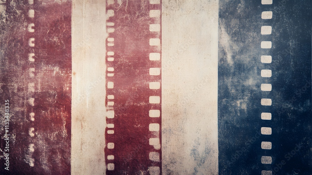 Fototapeta premium Vintage film strip texture with scratches dust and wash