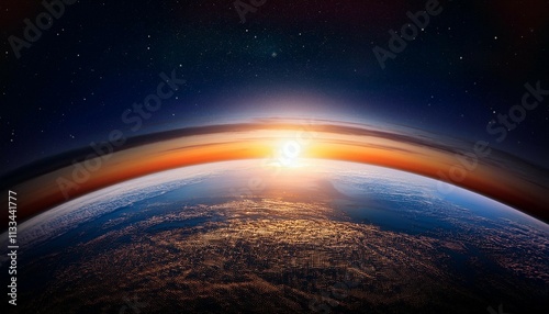 sunrise in space