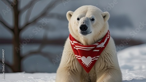 polar bear in the snow