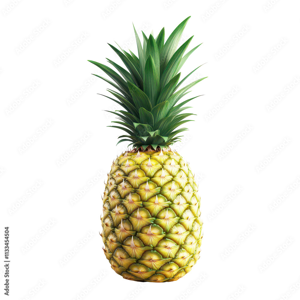 A vibrant, fresh pineapple stands tall against a clean transparent background, showcasing its tropical beauty and texture, A single pineapple isolated, transparent background. A vibrant, fresh pineapple stands tall against a clean transparent background, showcasing its tropical beauty and texture, A single pineapple isolated, transparent background.