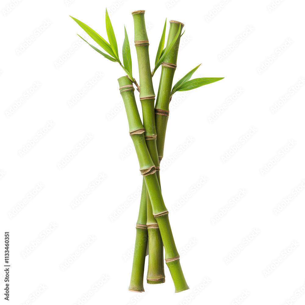 Obraz premium Fresh bamboo shoots displayed isolated against a clean transparent background for culinary and decorative uses, Bamboo shoot isolated on transparent background
